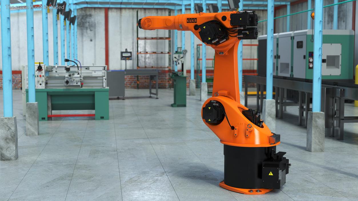 3D KUKA KR 60-3 Industrial Robot Arm model