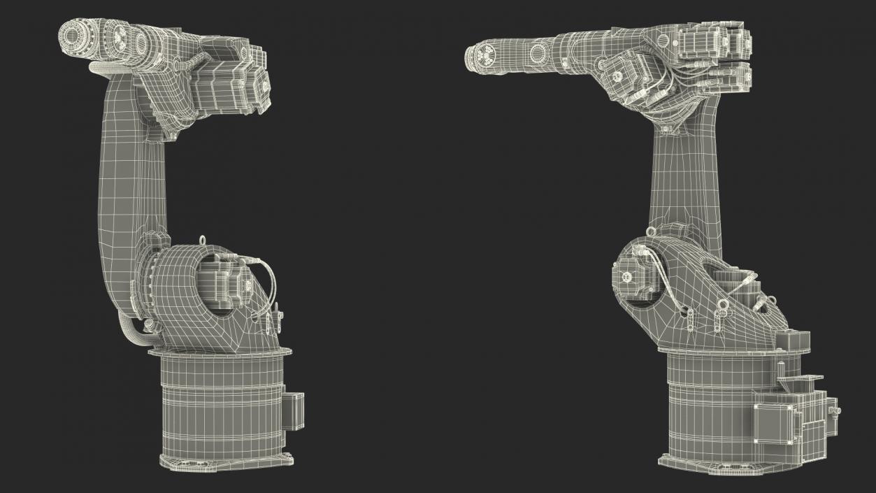 3D KUKA KR 60-3 Industrial Robot Arm model