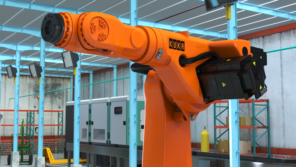 3D KUKA KR 60-3 Industrial Robot Arm model