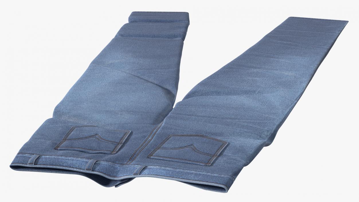 3D Casual Blue Denim Jeans model