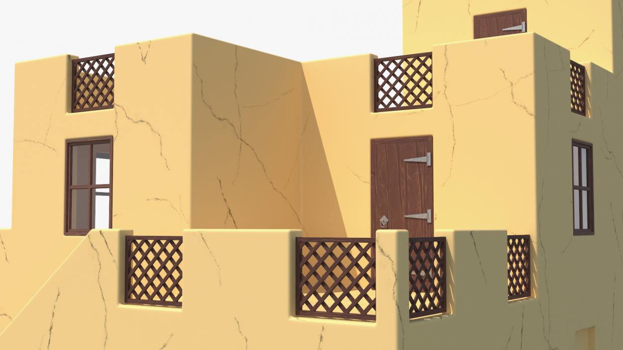 3D Cartoon Two Levels Arabian Style House model