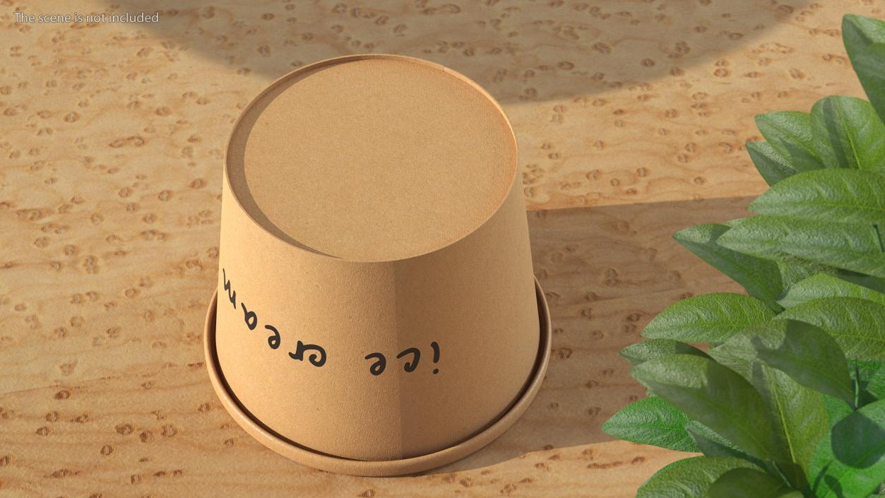 3D model Ice Cream Paper Cup Empty