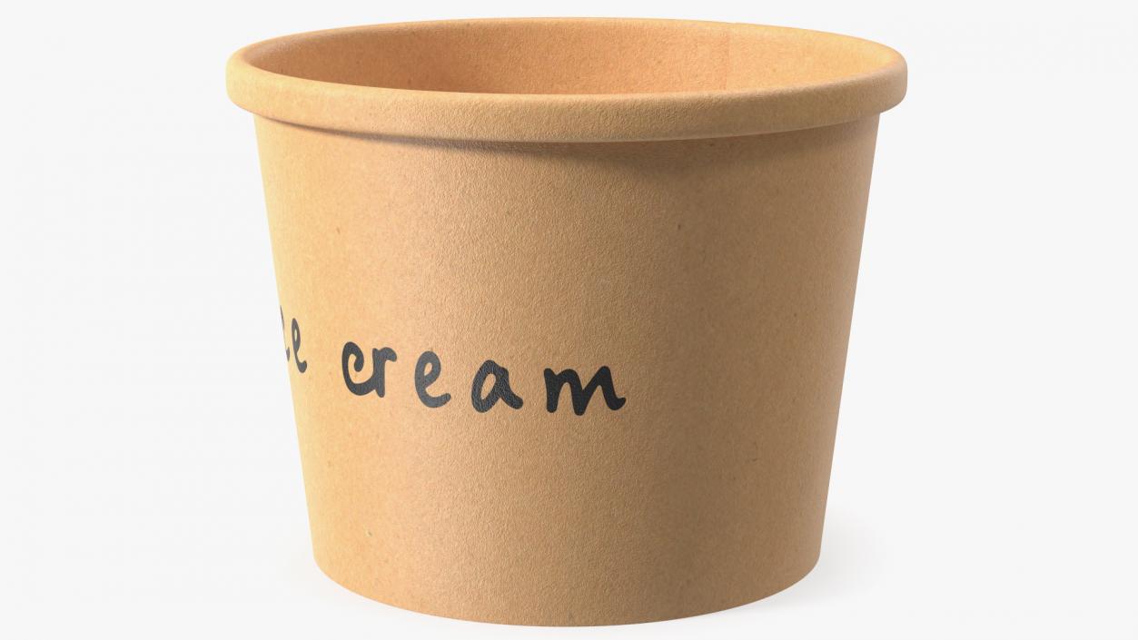 3D model Ice Cream Paper Cup Empty