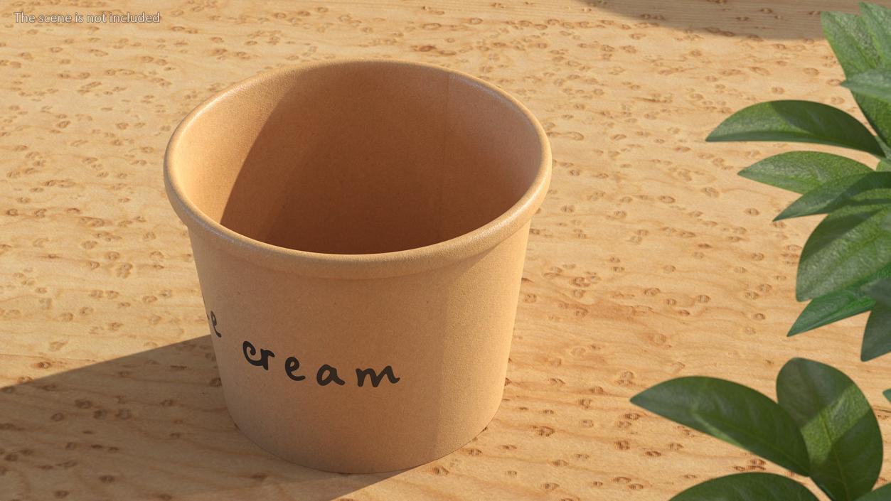 3D model Ice Cream Paper Cup Empty