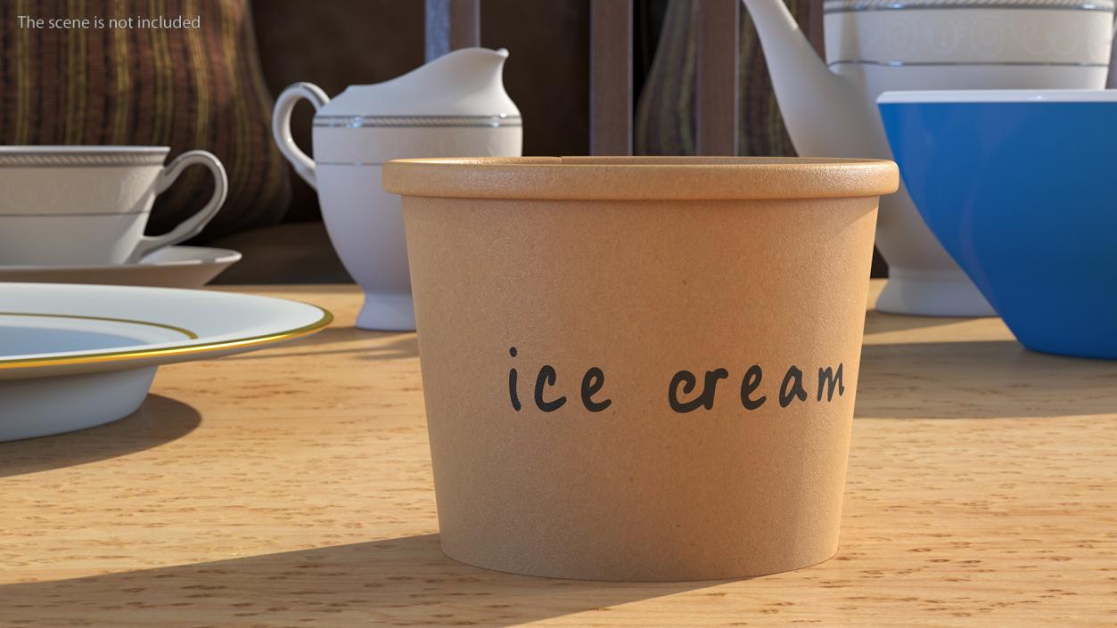 3D model Ice Cream Paper Cup Empty