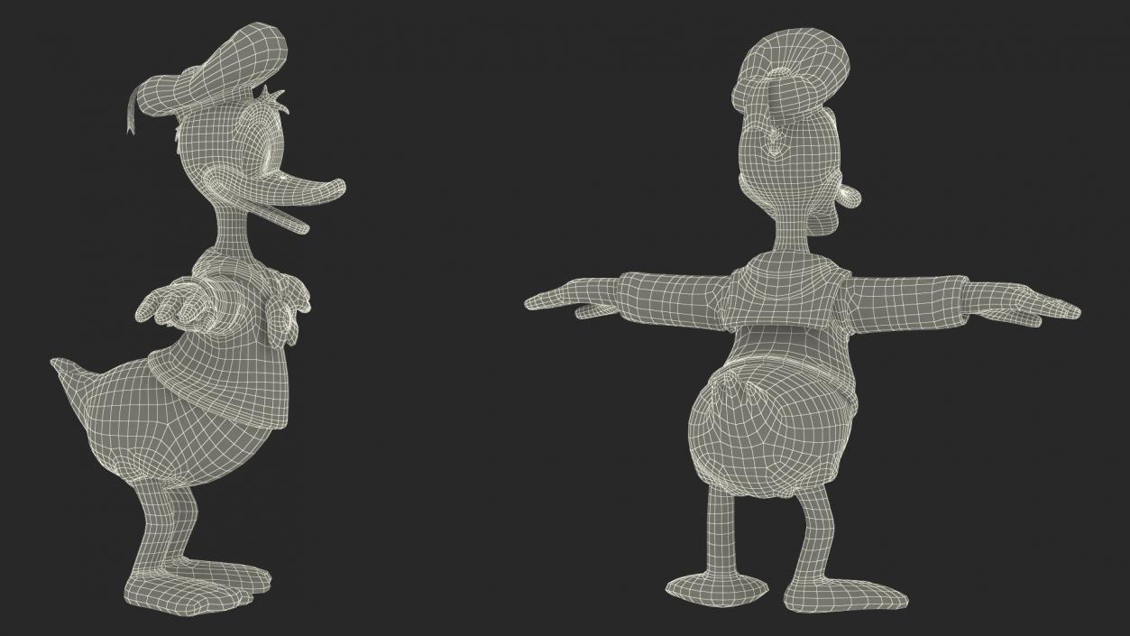 3D model Disney Character Donald Duck Rigged