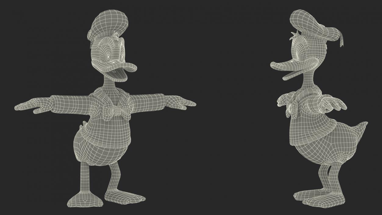 3D model Disney Character Donald Duck Rigged