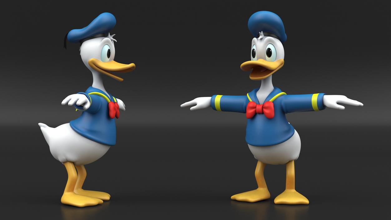 3D model Disney Character Donald Duck Rigged