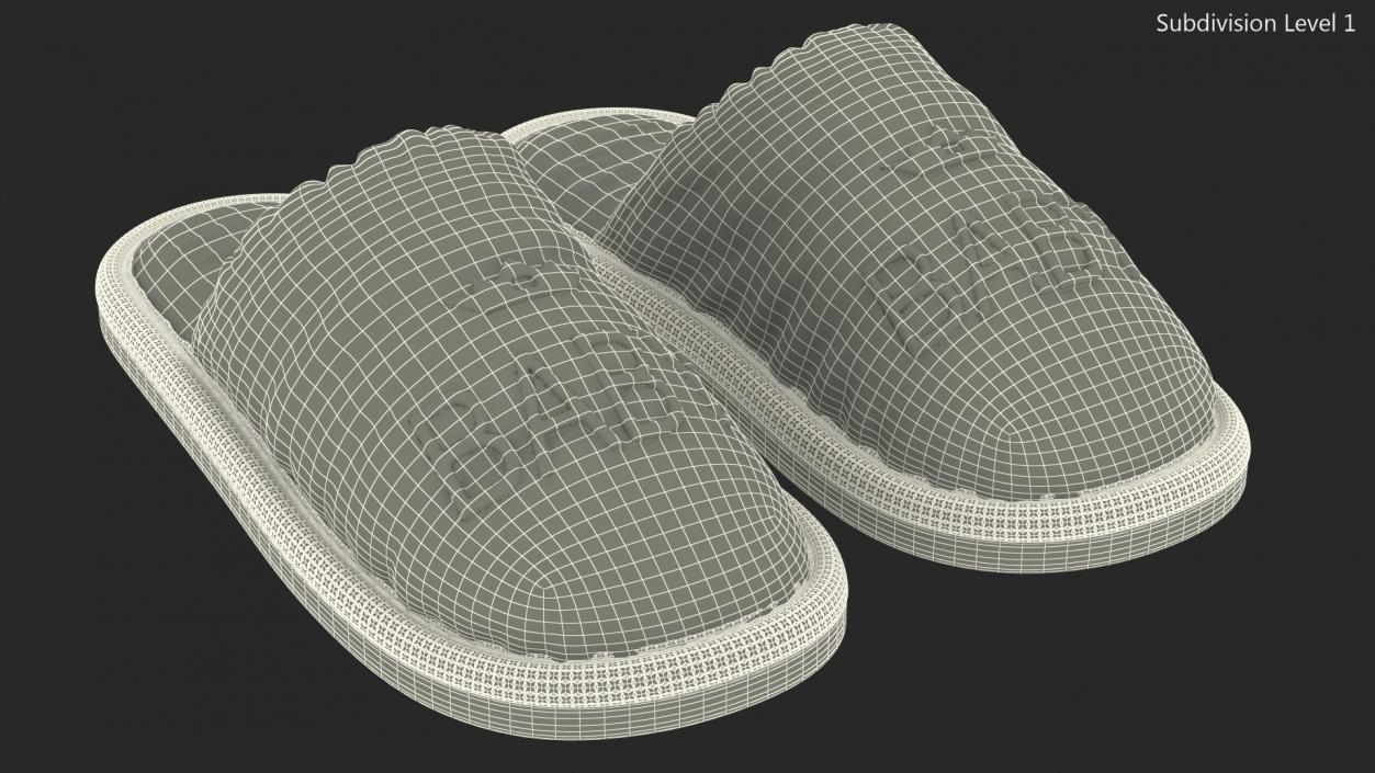 3D Kids Home Slippers model