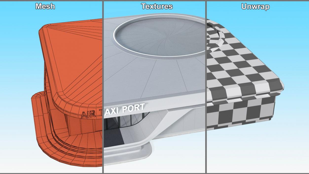 3D model Air Taxi Ports Collection