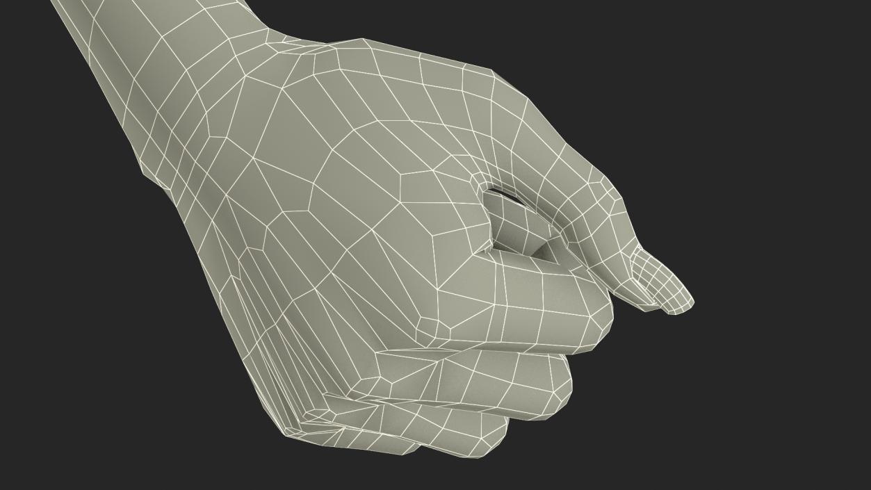 3D model Caucasian Woman Hand Fist