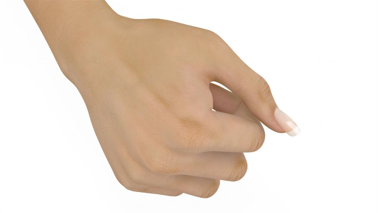 3D model Caucasian Woman Hand Fist