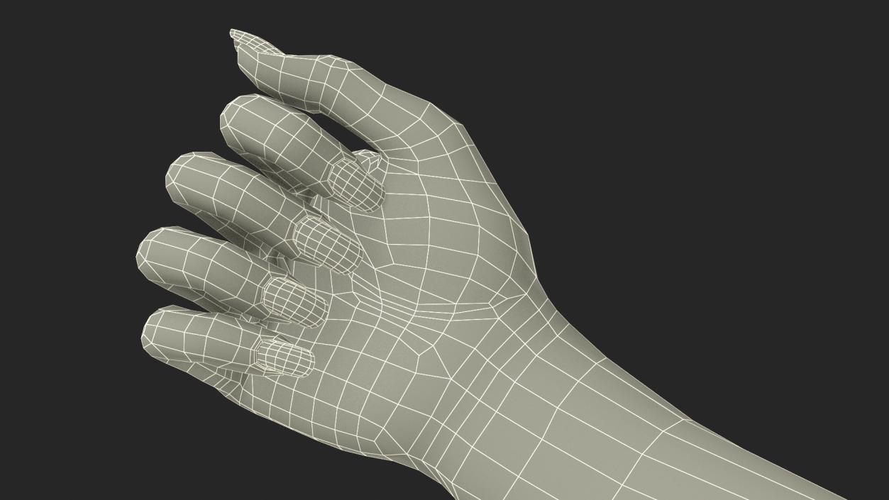 3D model Caucasian Woman Hand Fist