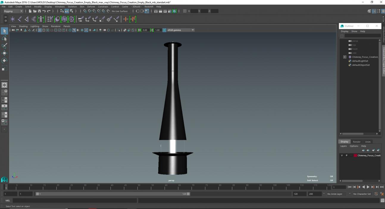 Chimney Focus Creation Empty Black 3D model