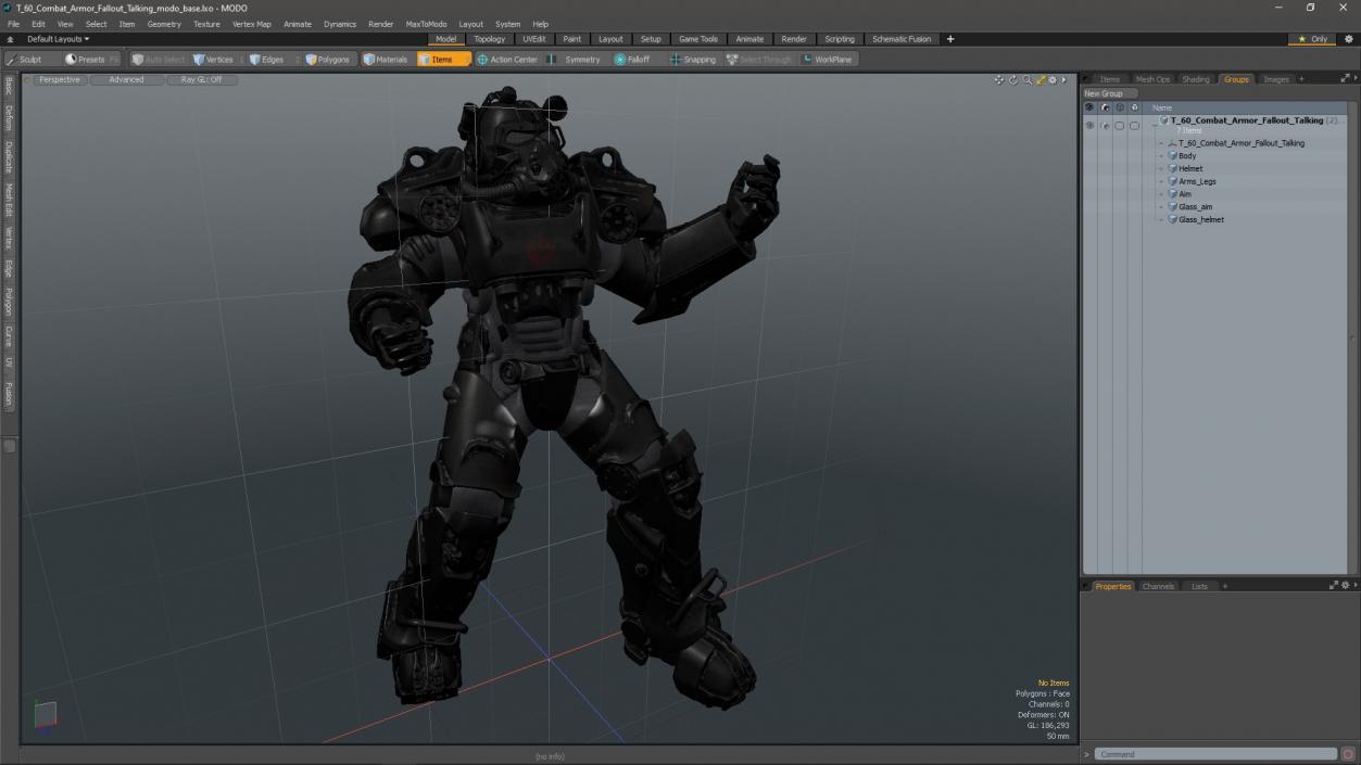 3D model T 60 Combat Armor Fallout Talking 2