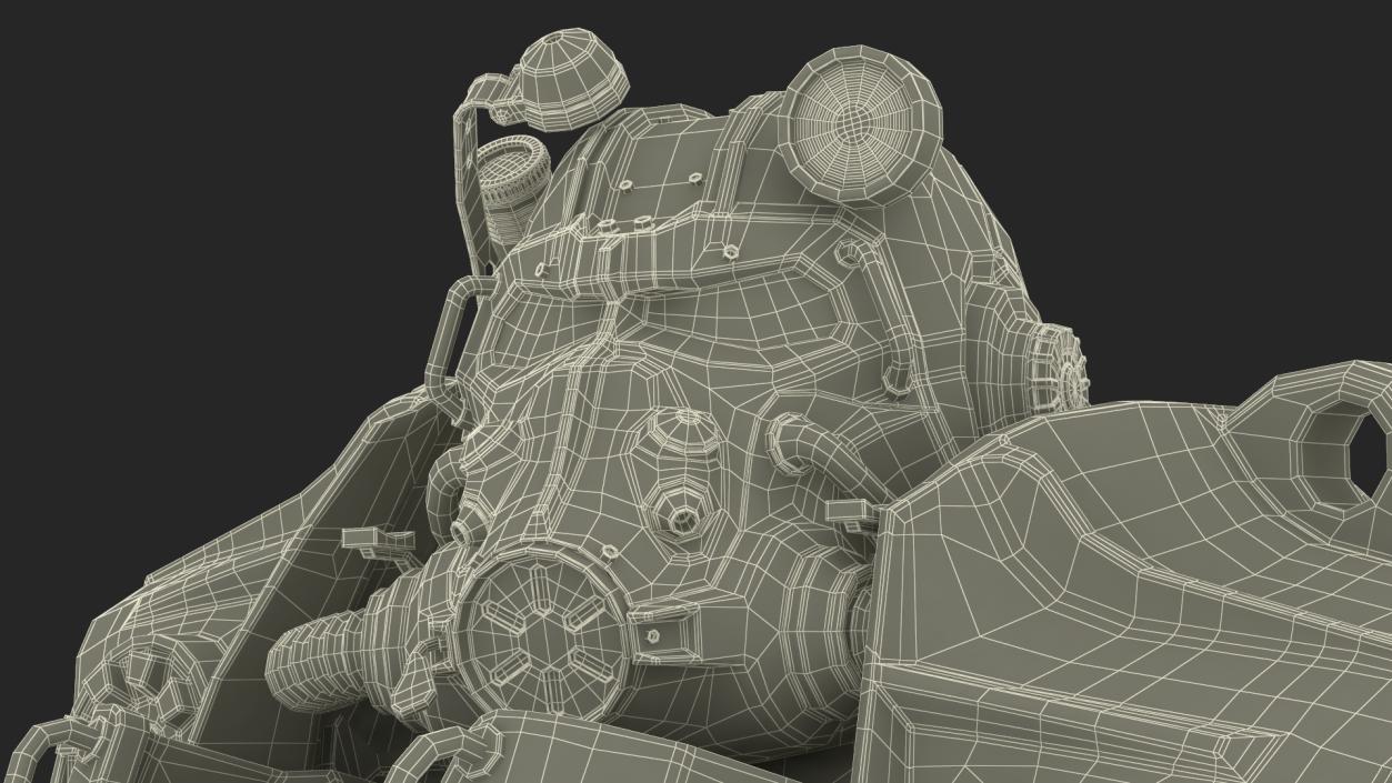 3D model T 60 Combat Armor Fallout Talking 2