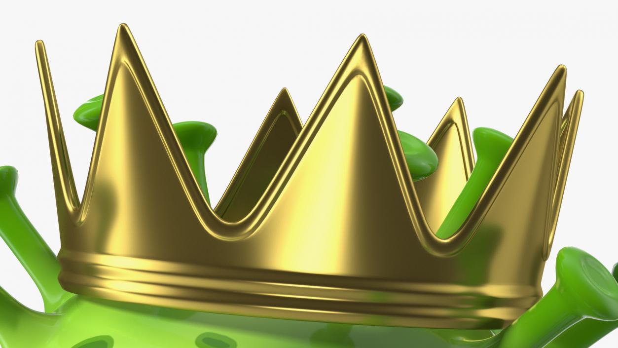 Covid Emoji with Crown 3D