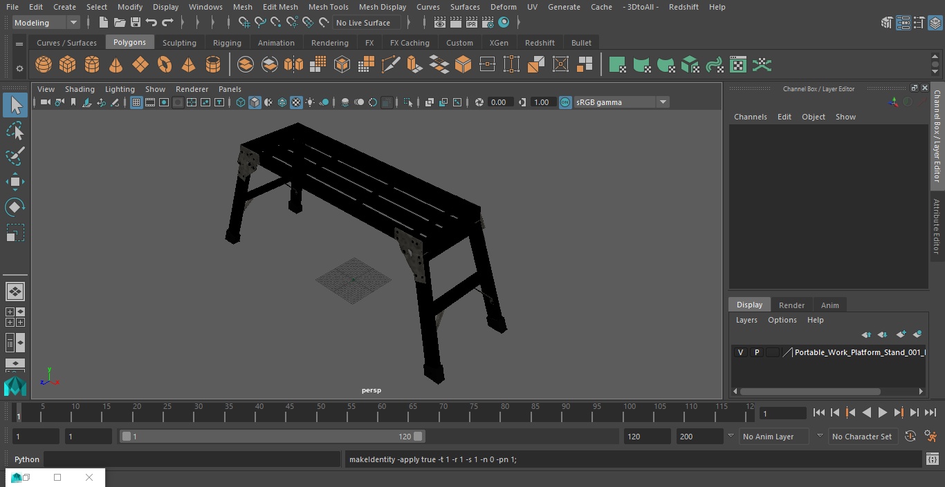 3D Portable Work Platform Stand model