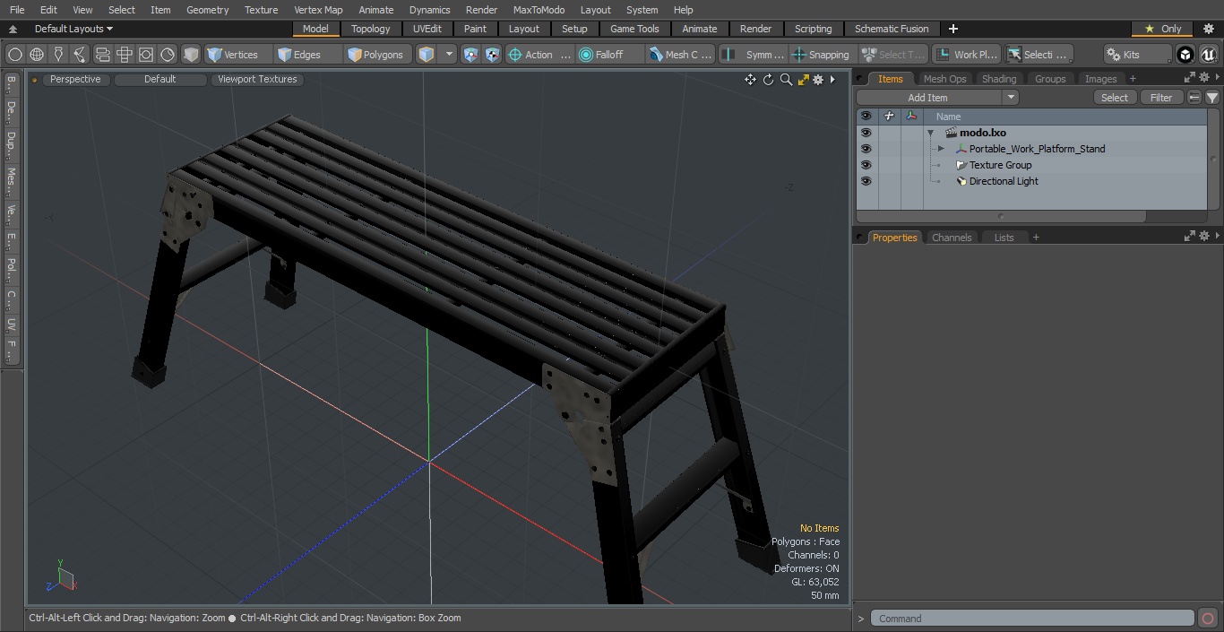 3D Portable Work Platform Stand model