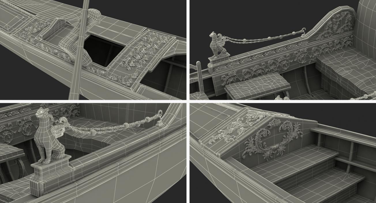 3D Venice Luxury Gondola