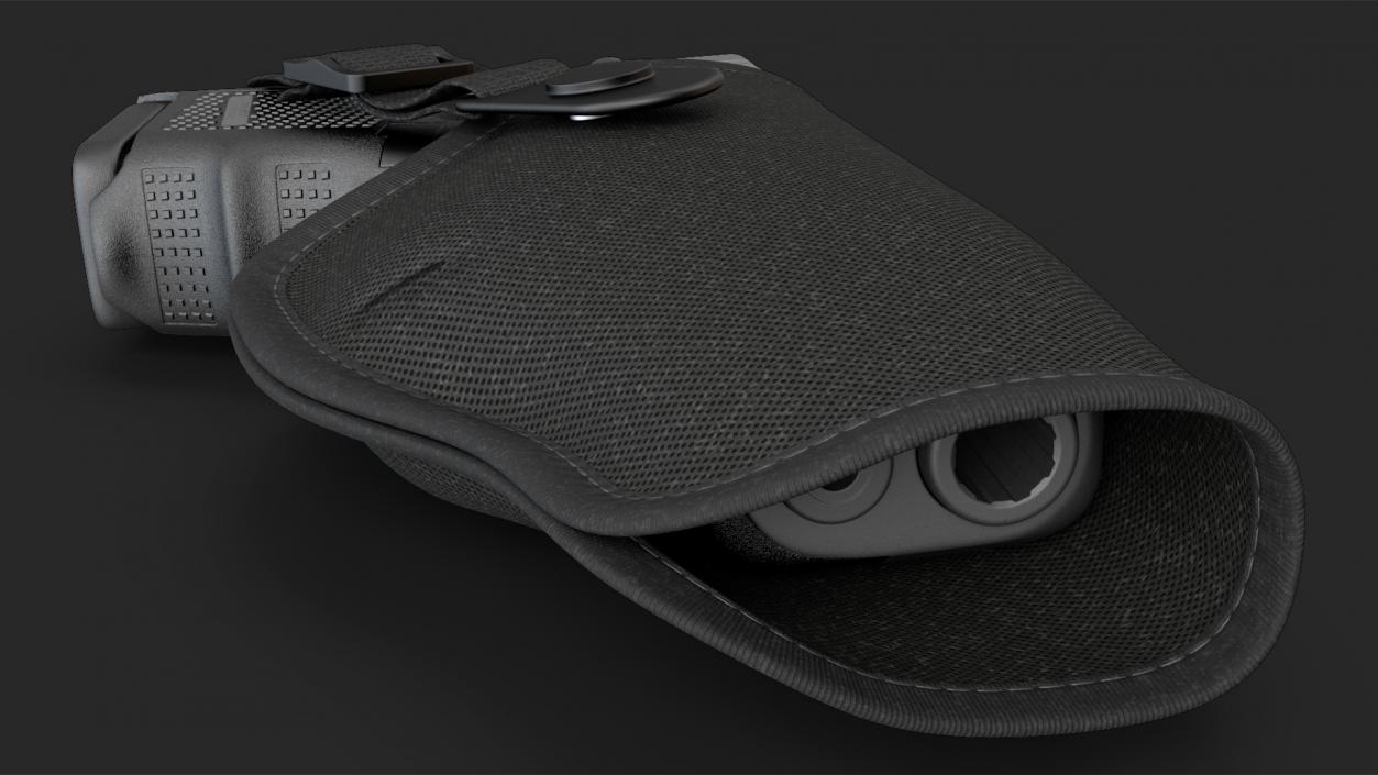 3D model Glock 26 and Tactical Nylon Holster