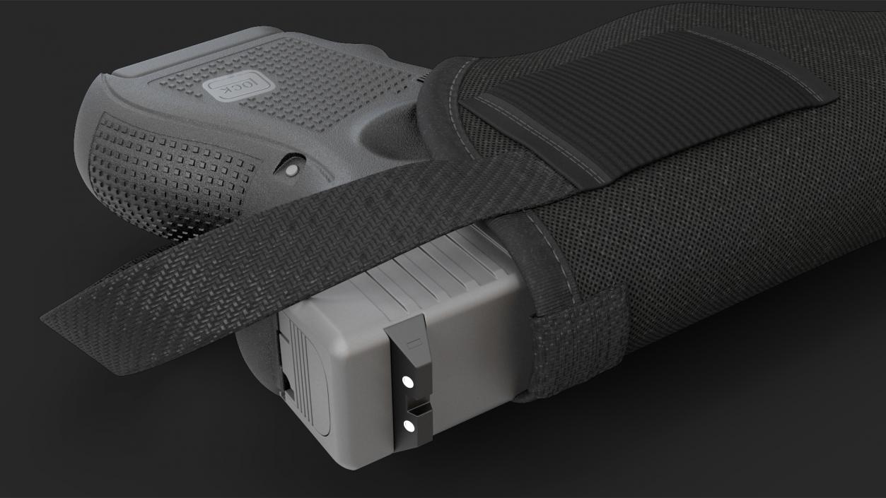 3D model Glock 26 and Tactical Nylon Holster