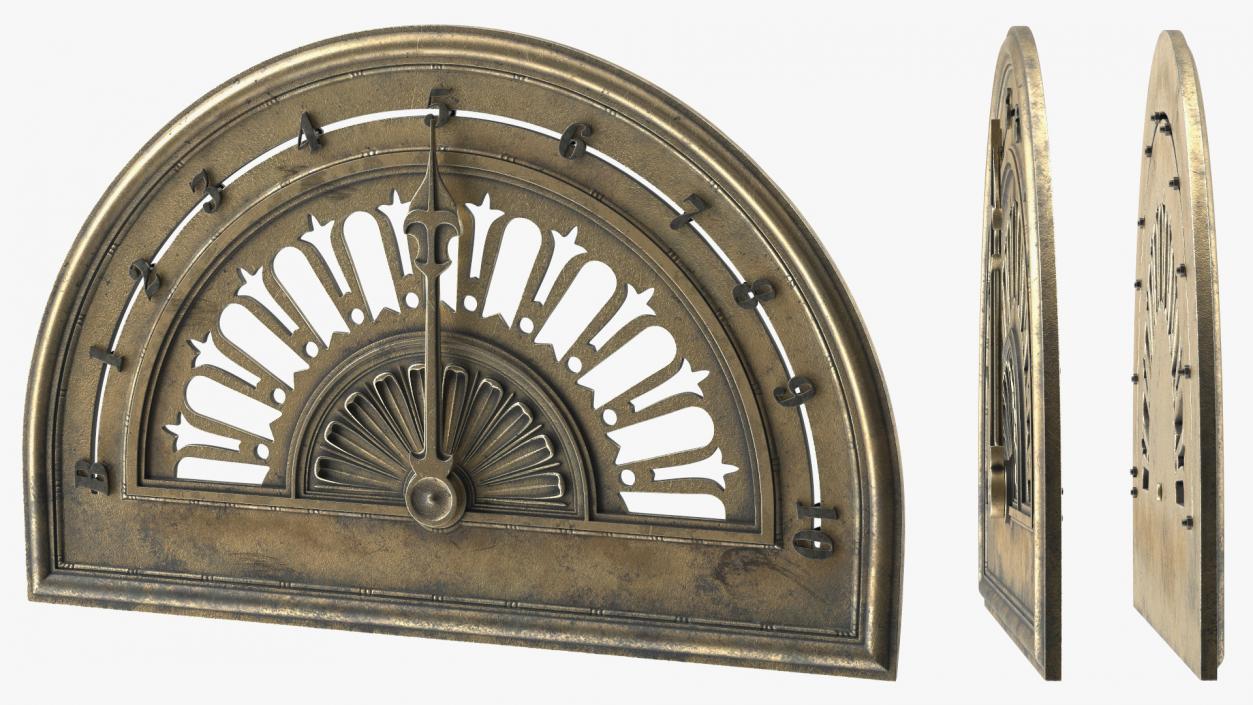 Old Elevator Floor Indicator Brass 3D model