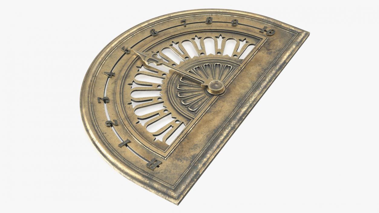 Old Elevator Floor Indicator Brass 3D model