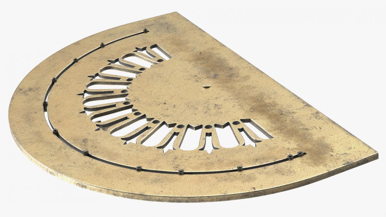 Old Elevator Floor Indicator Brass 3D model