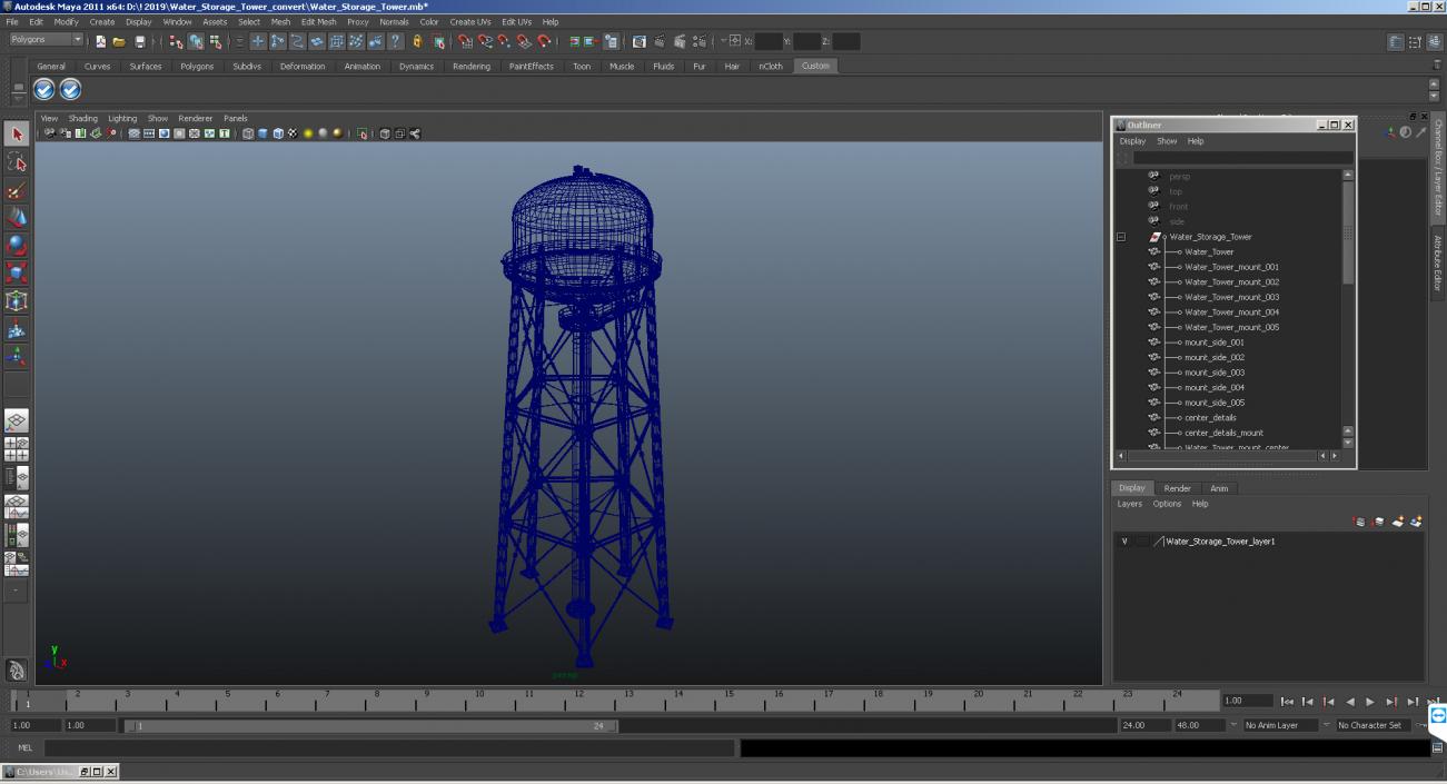 Water Storage Tower 3D model