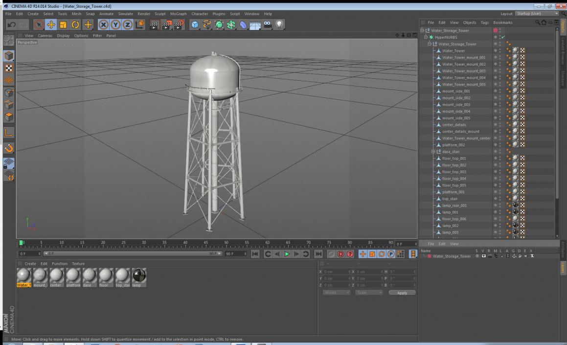 Water Storage Tower 3D model