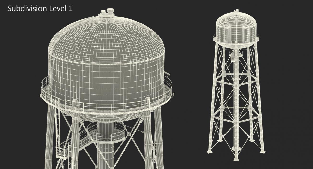 Water Storage Tower 3D model