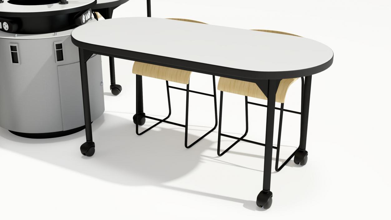 3D Modular Table Set for Chemistry Classroom 2 model