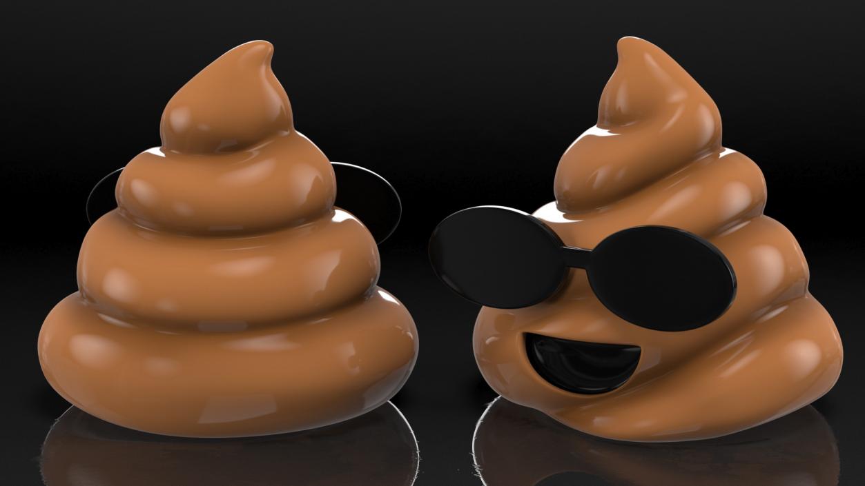 3D model Smiling Faces Poop Emoji Collection