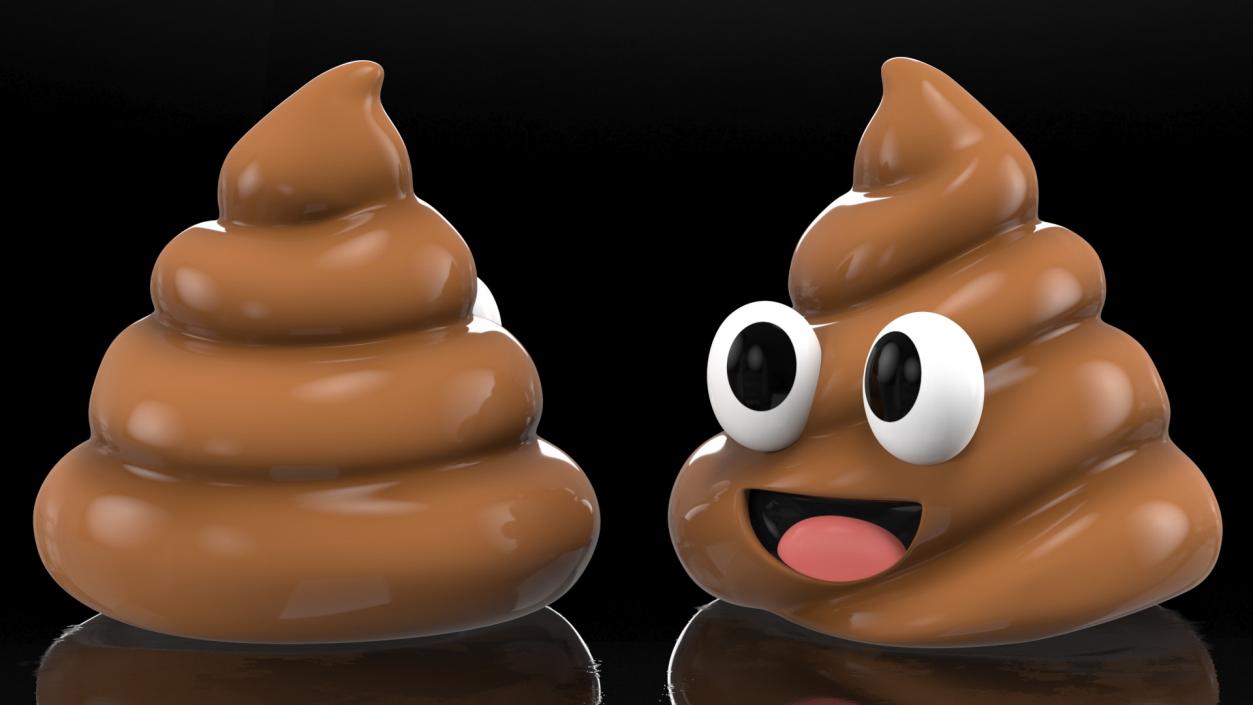 3D model Smiling Faces Poop Emoji Collection