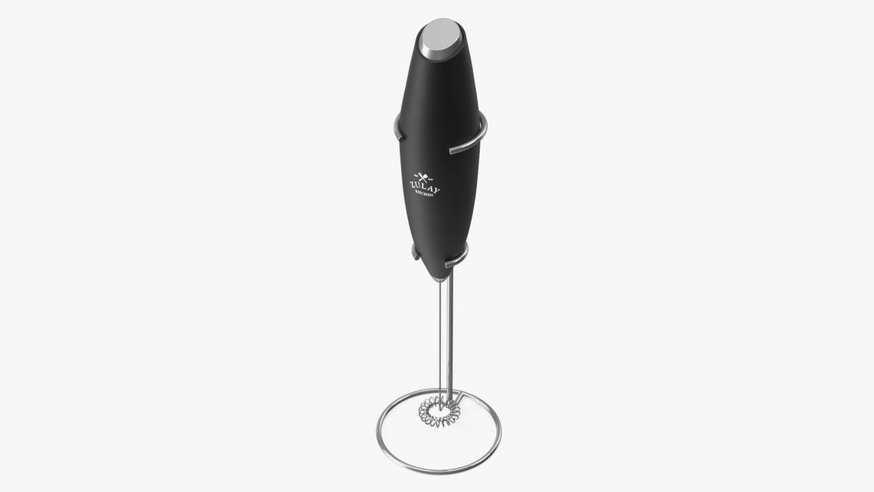 Milk Handheld Mixer Zulay Black with Stand 3D