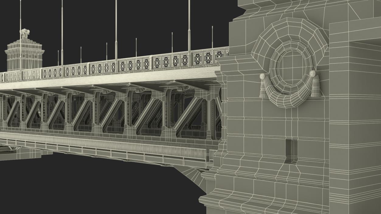 3D Chicago Drawbridge Lowered