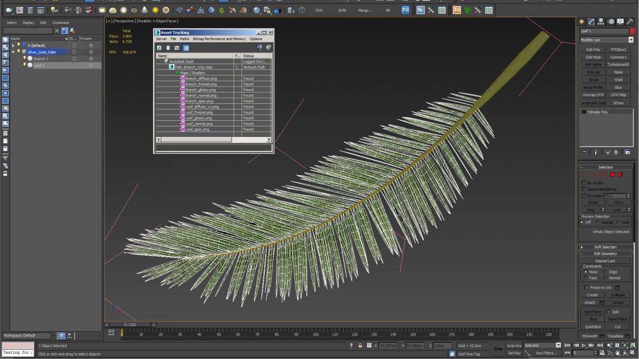 3D Palm Branch