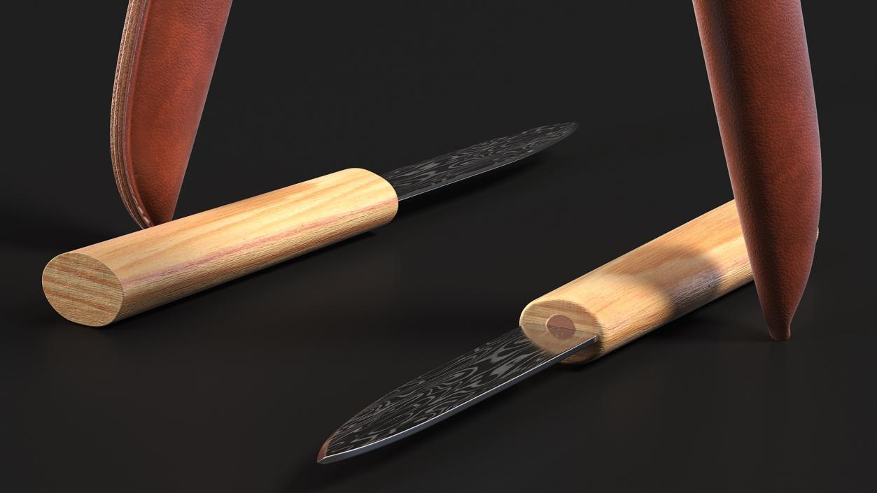 Viking Age Knife and Scabbard 3D model