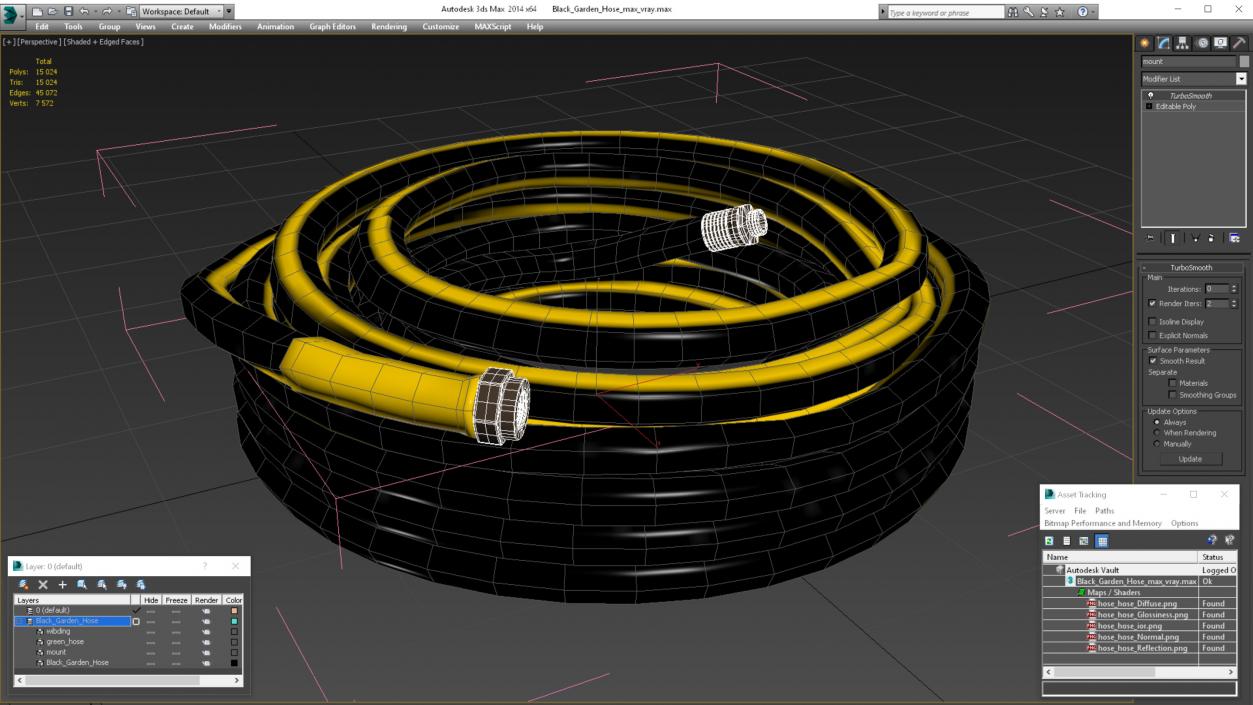 Black Garden Hose 3D