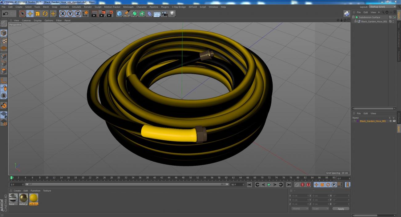 Black Garden Hose 3D