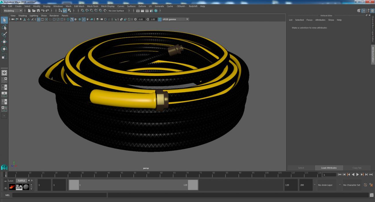 Black Garden Hose 3D