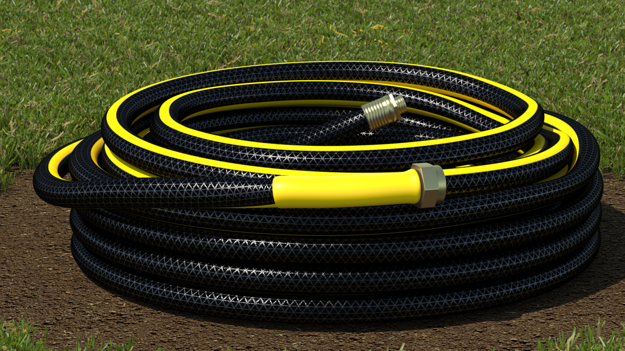 Black Garden Hose 3D