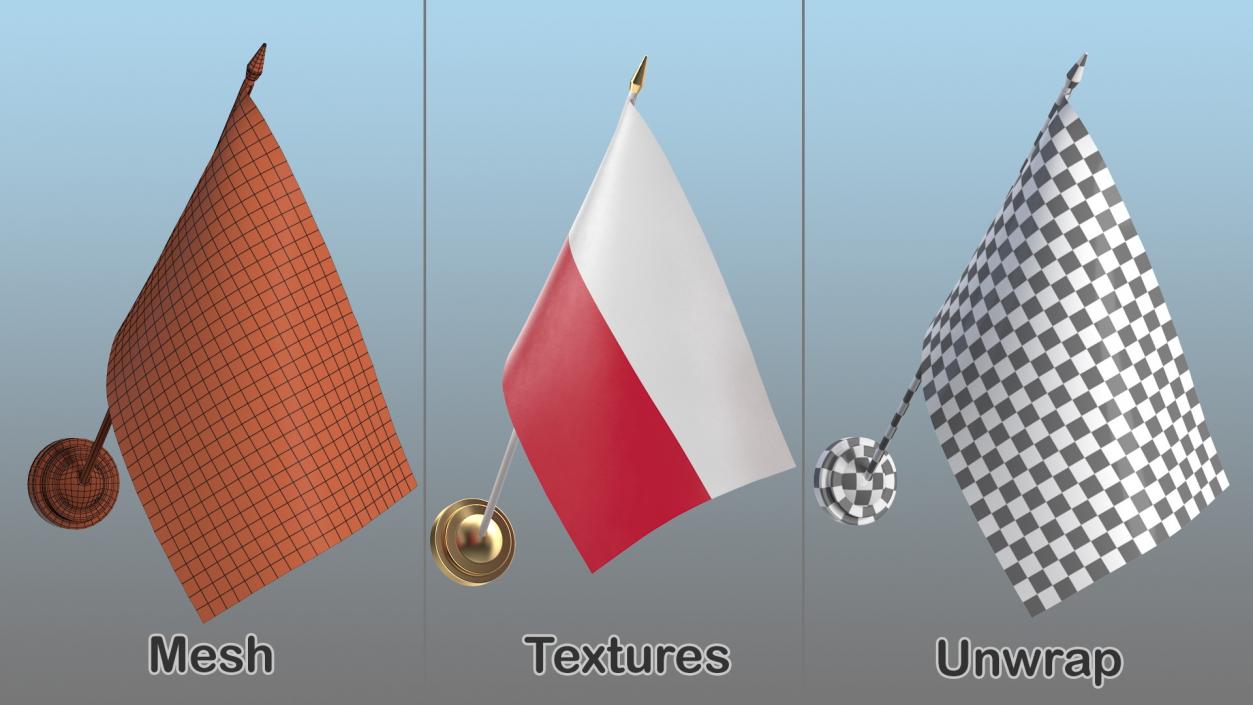 3D Wall Flag Poland