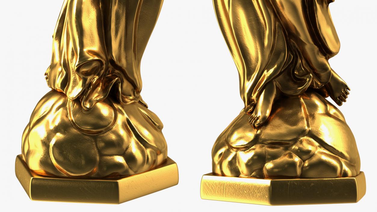 3D model Fantasy Gold Angel Statue