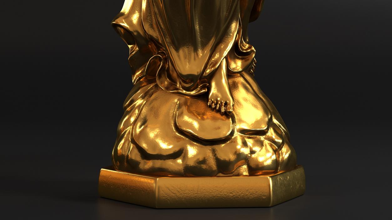 3D model Fantasy Gold Angel Statue