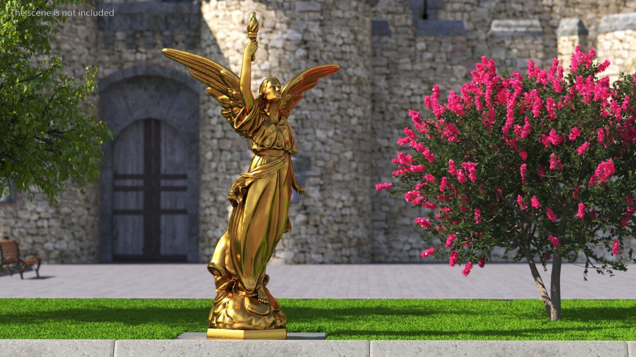 3D model Fantasy Gold Angel Statue