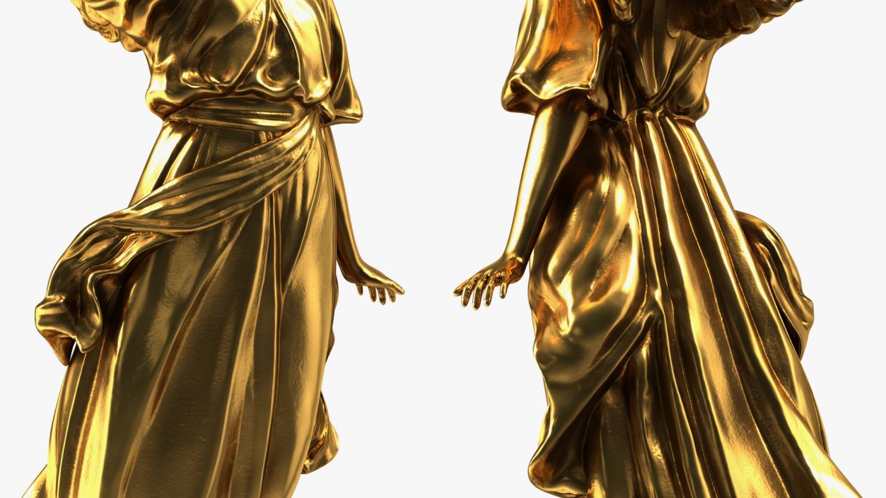 3D model Fantasy Gold Angel Statue