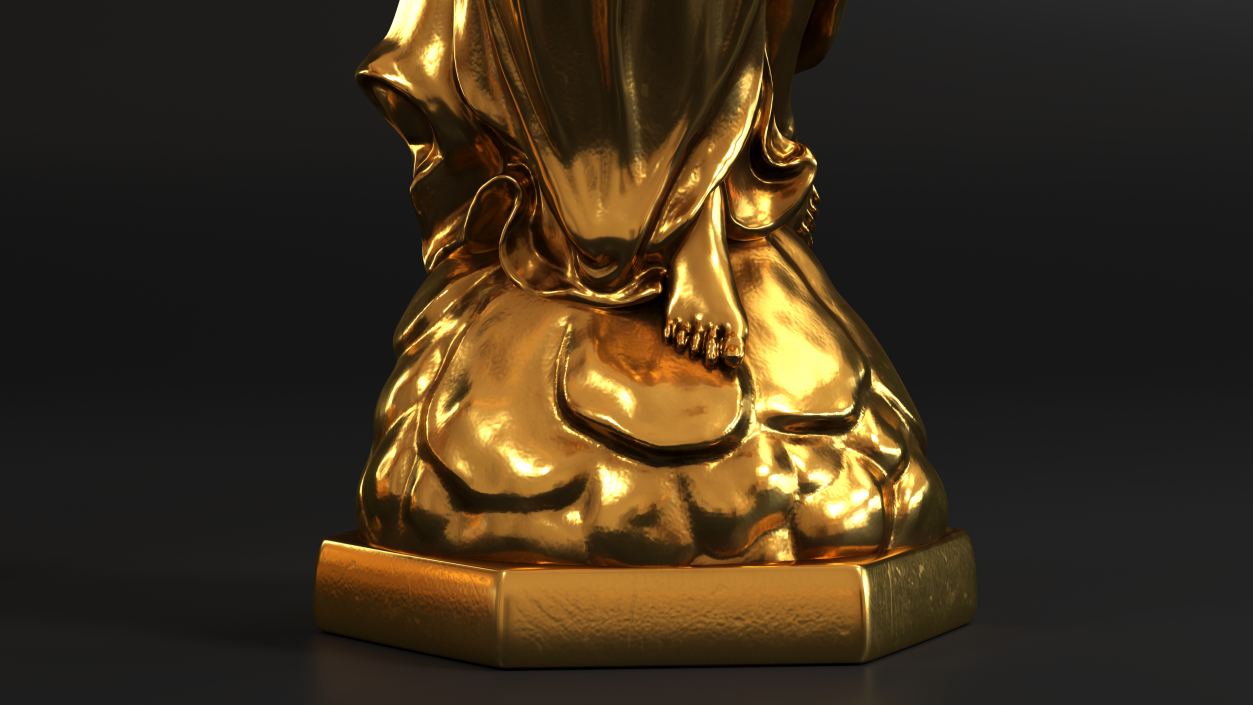 3D model Fantasy Gold Angel Statue