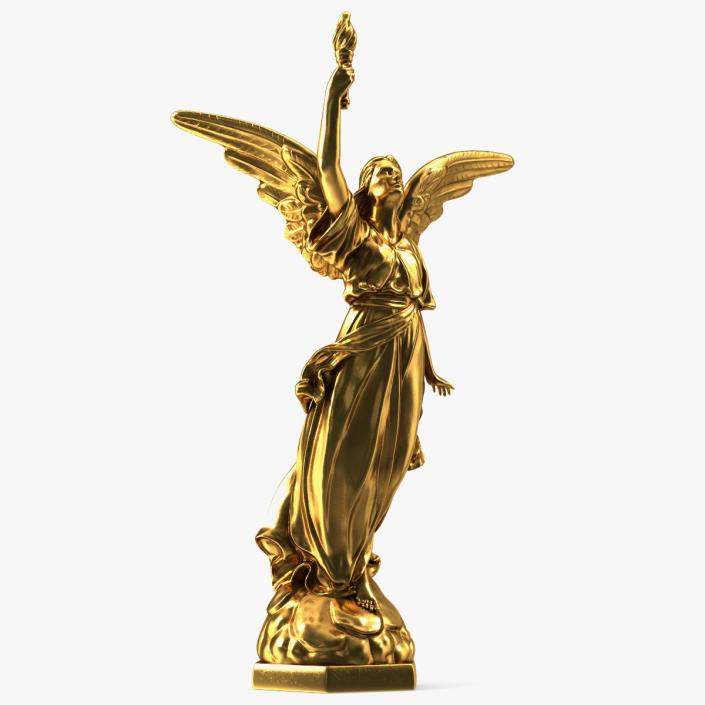 3D model Fantasy Gold Angel Statue